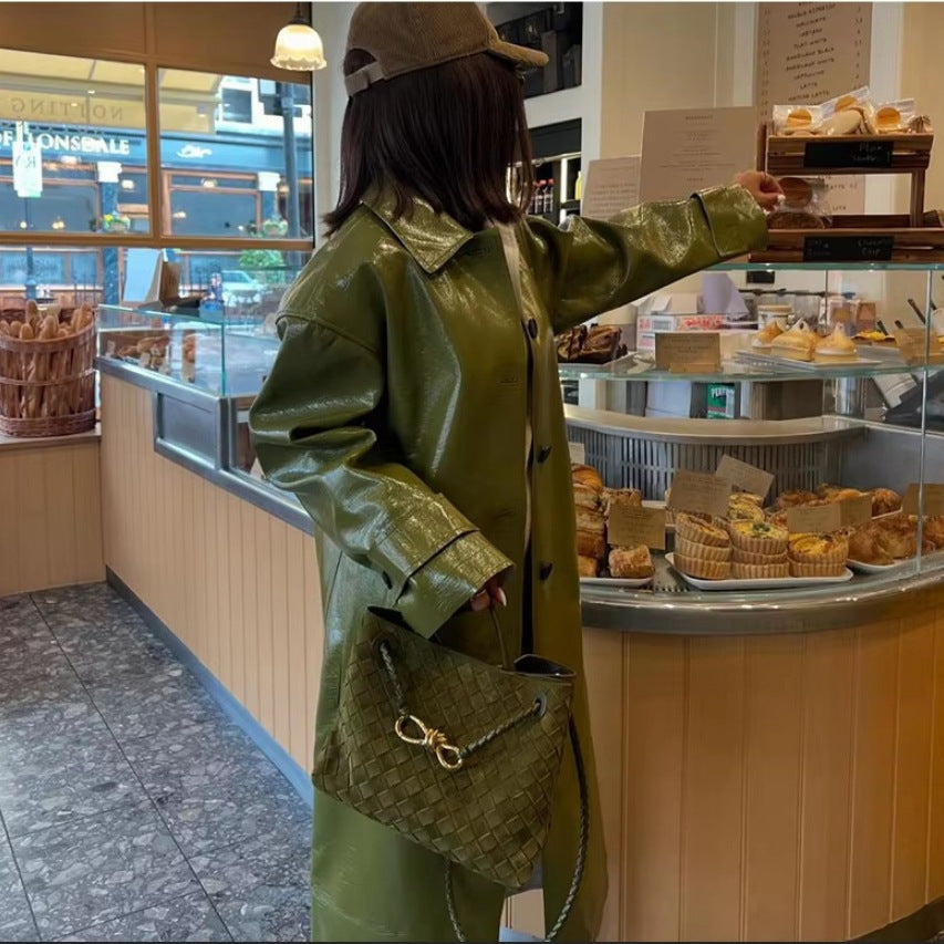 Long Retro Lapel Coat