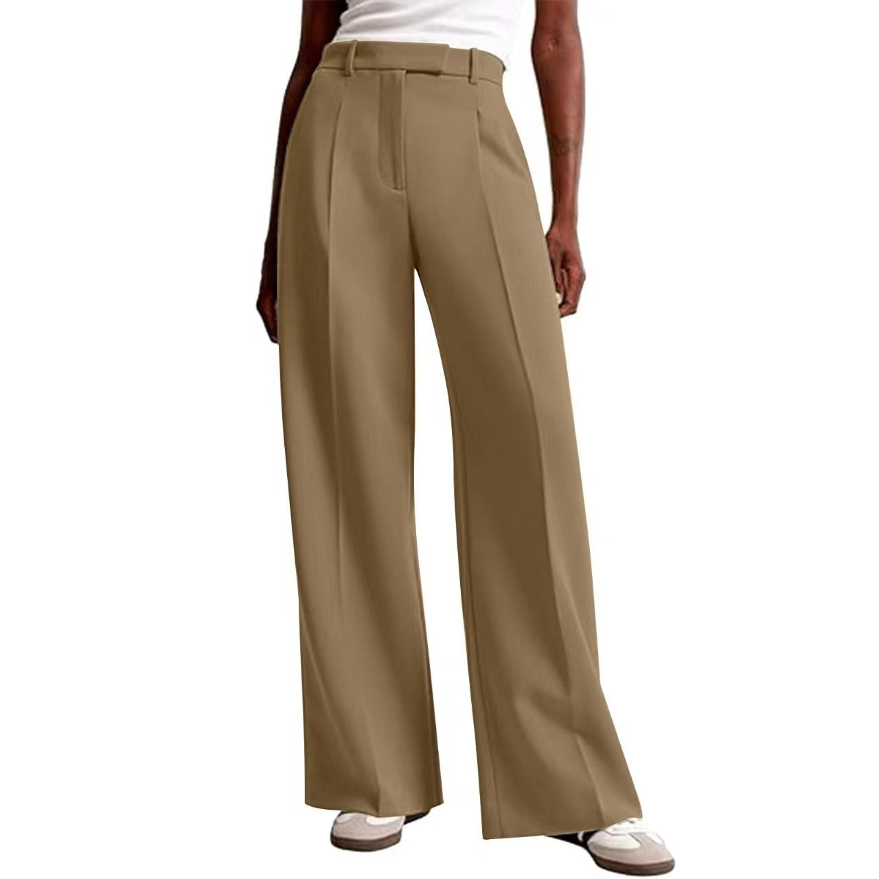 Casual Straight‑Leg Business Suit Pants For Women