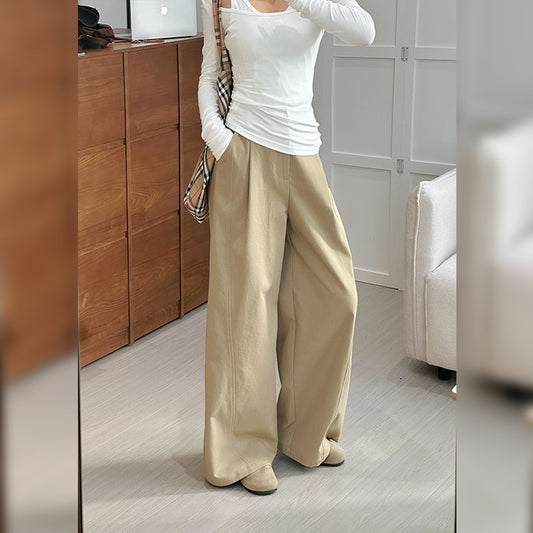 High‑Waisted Loose Wide‑Leg Pants