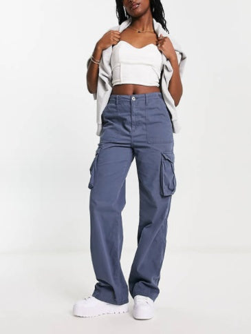 High-Waist Straight Denim Pants for Women