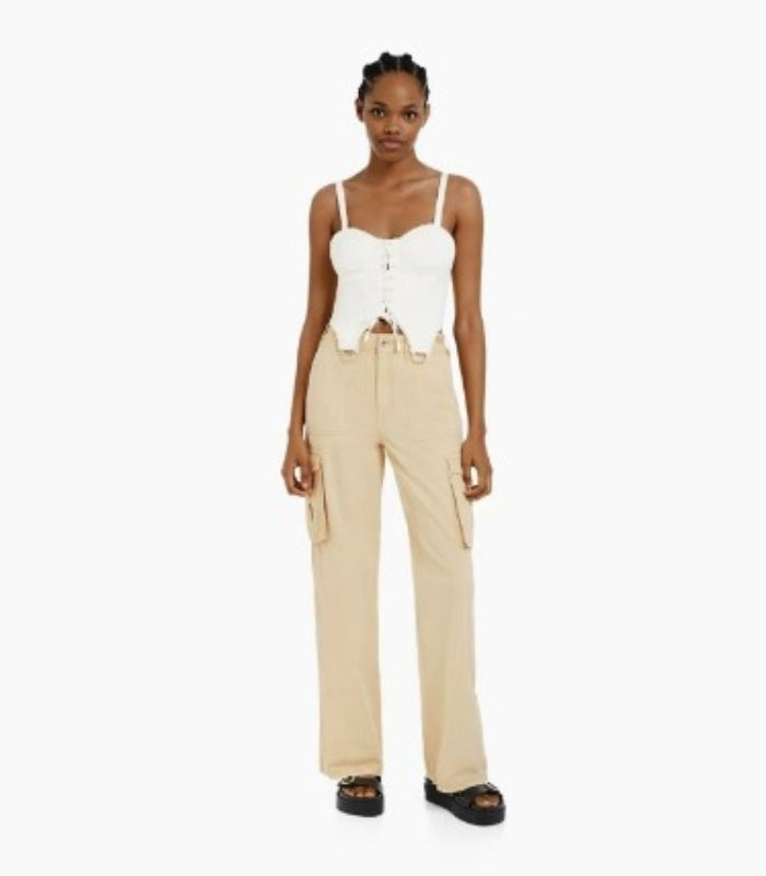 High-Waist Straight Denim Pants for Women