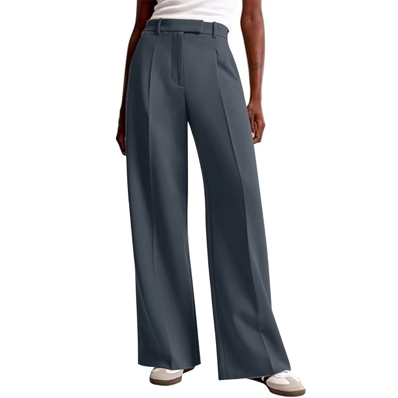 Casual Straight‑Leg Business Suit Pants For Women