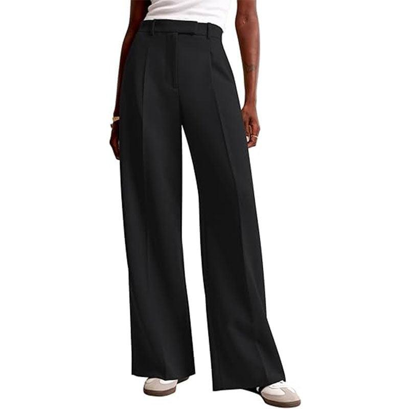 Casual Straight‑Leg Business Suit Pants For Women