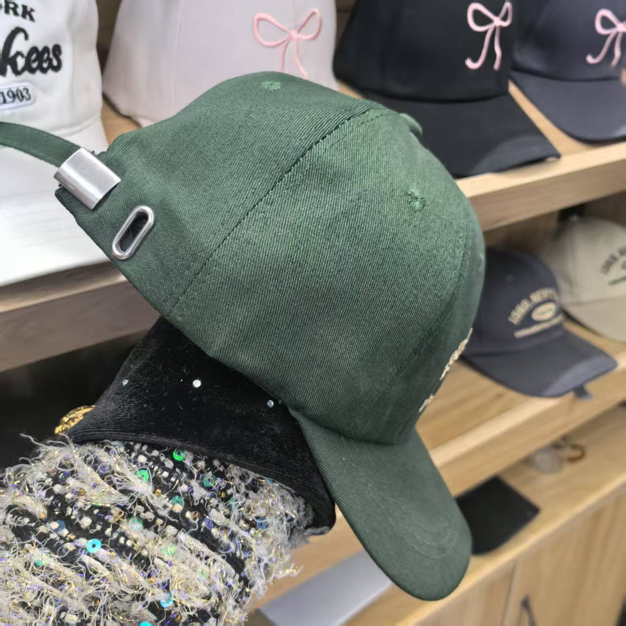 Printed Structured Peaked Cap