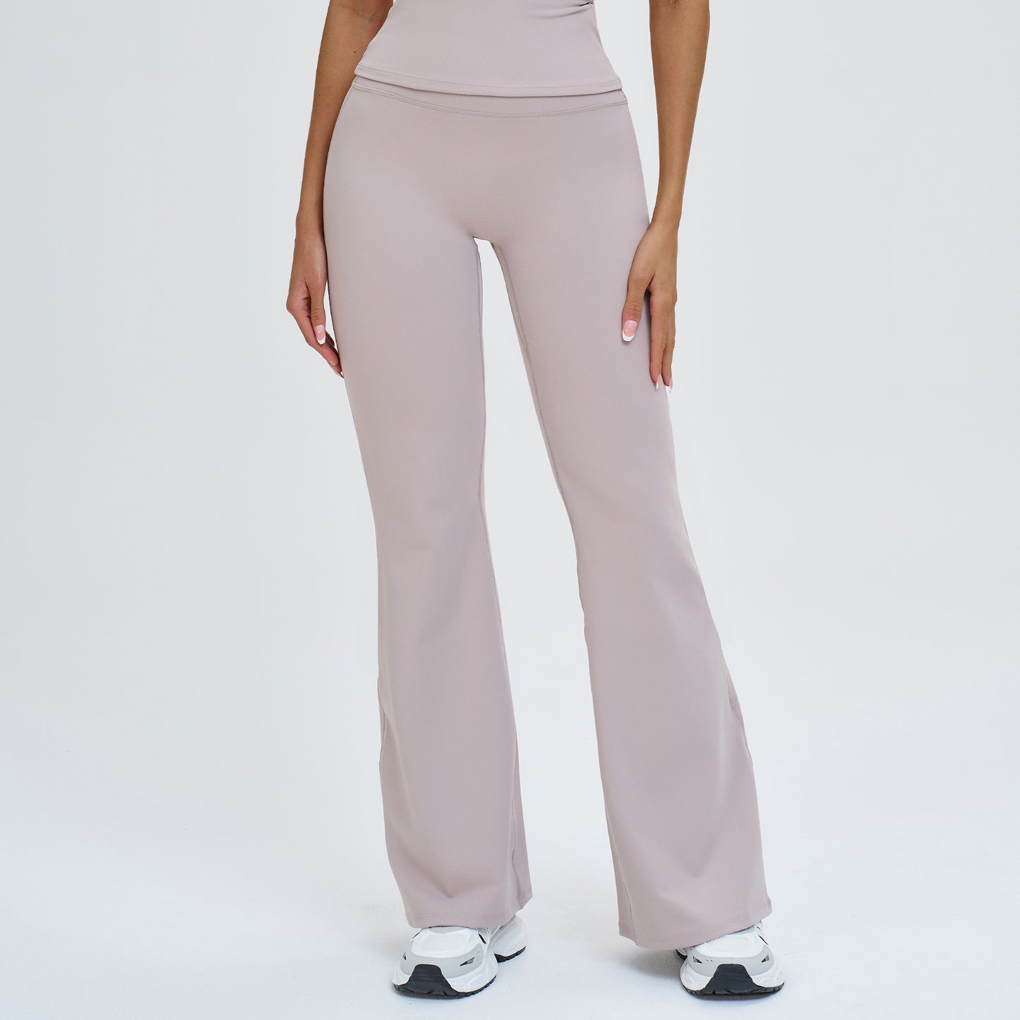 High‑Waisted Flared Sport Pants