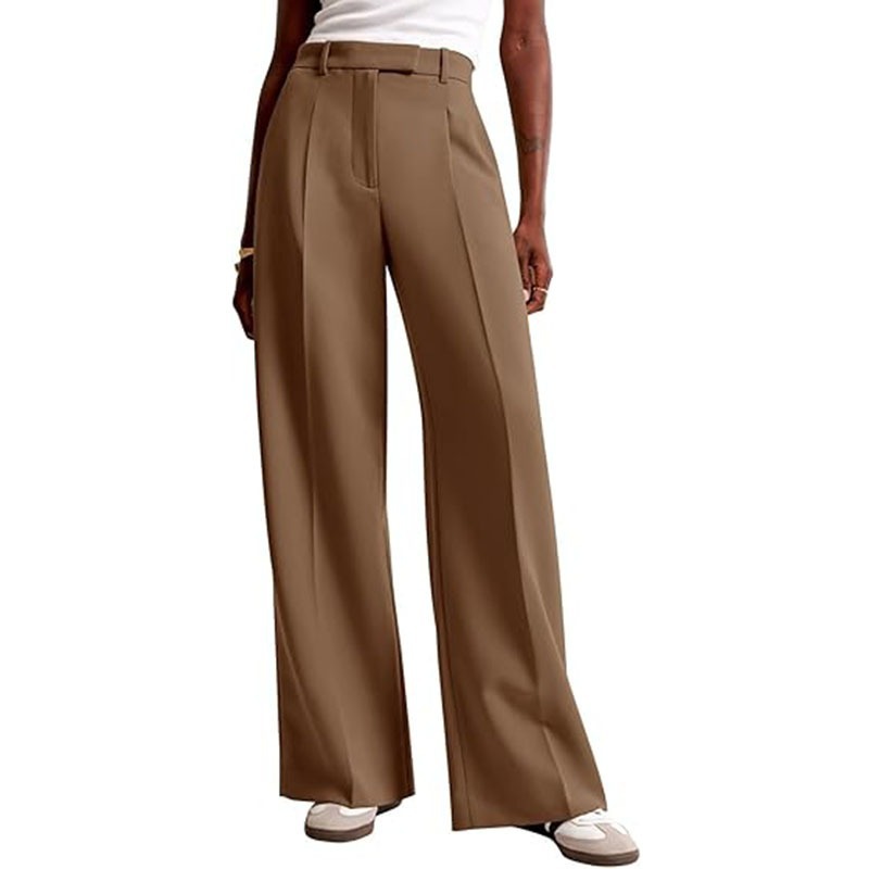 Casual Straight‑Leg Business Suit Pants For Women