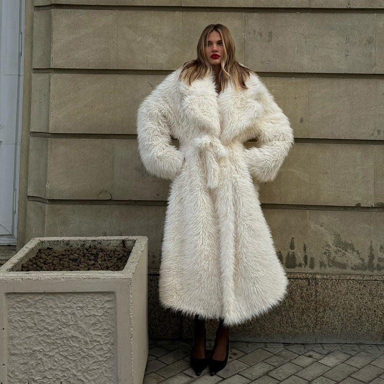 White Long Over-Knee Coat