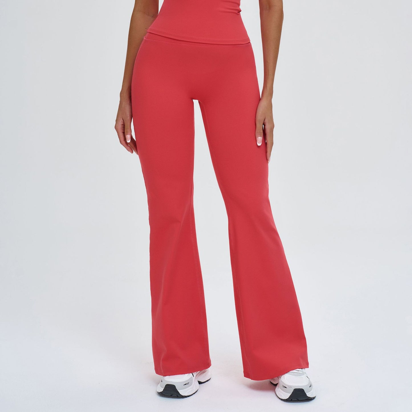 High‑Waisted Flared Sport Pants