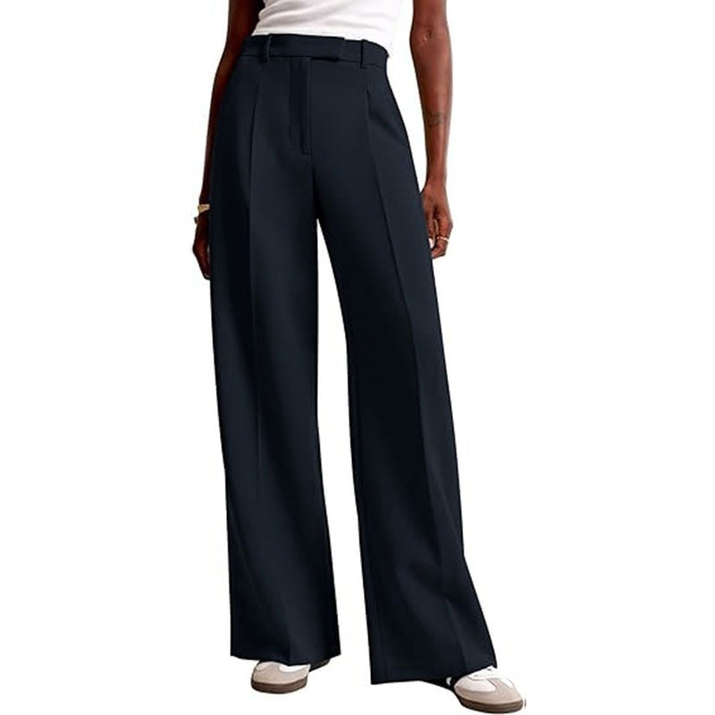 Casual Straight‑Leg Business Suit Pants For Women
